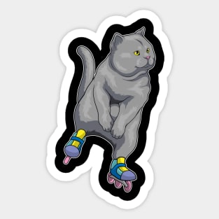 British Shorthair Inline skating Roller skates Sticker